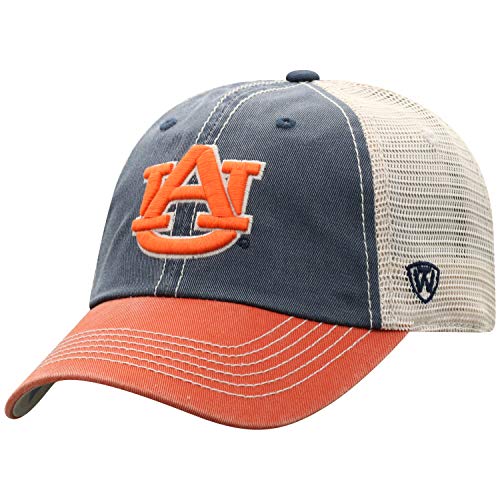 Top of the World Auburn Tigers Men's Relaxed Fit Adjustable Mesh Offroad Hat Team Color Icon, Adjustable