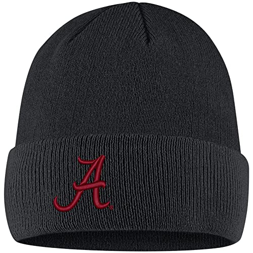 '47 Alabama Crimson Tide Charcoal Gray Cuff Beanie Hat - NCAA Cuffed Winter Knit Toque Cap, One Size