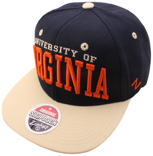 NCAA Zephyr Virginia Cavaliers Mens Superstar Snapback Hat, Adjustable, Dark Navy