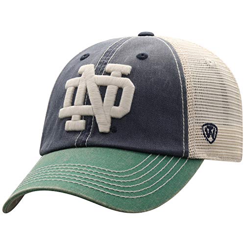 Top of the World Notre Dame Fighting Irish Men's Relaxed Fit Adjustable Mesh Offroad Hat Team Color Icon, Adjustable