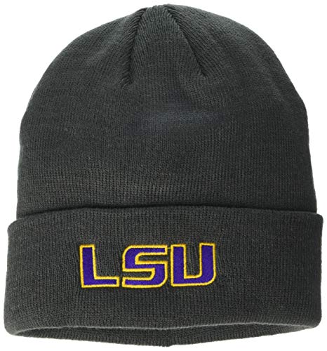 Top of the World LSU Tigers Men's Cuffed Knit Hat Charcoal Icon, One Fit