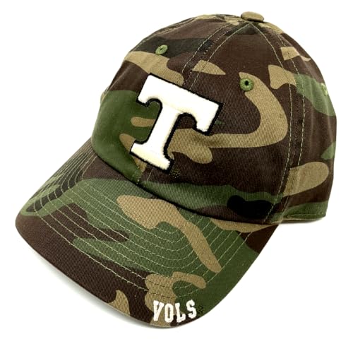 National Cap Solid Woodland Camo Tennessee Volunteers Logo Camouflage Curved Bill Adjustable Hat