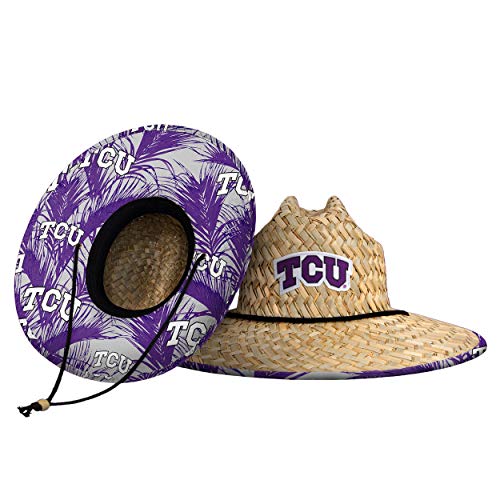 FOCO womens Ncaa College Team Logo Floral Sun Straw Hat, Team Logo, One Size US