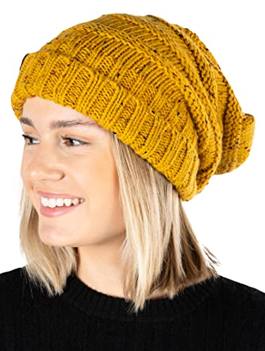 Funky Junque Oversized Beanie - Mustard (Confetti)