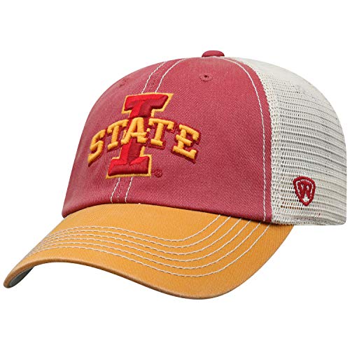 Top of the World Iowa State Cyclones Men's Relaxed Fit Adjustable Mesh Offroad Hat Team Color Icon, Adjustable