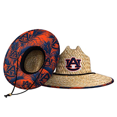 FOCO unisex adult Ncaa College Team Logo Floral Sun Straw Hat, Team Logo, One Size US