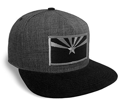 Arizona State Flag Black and Grey Classic Baseball Cap Flat Brim Hat Snapback