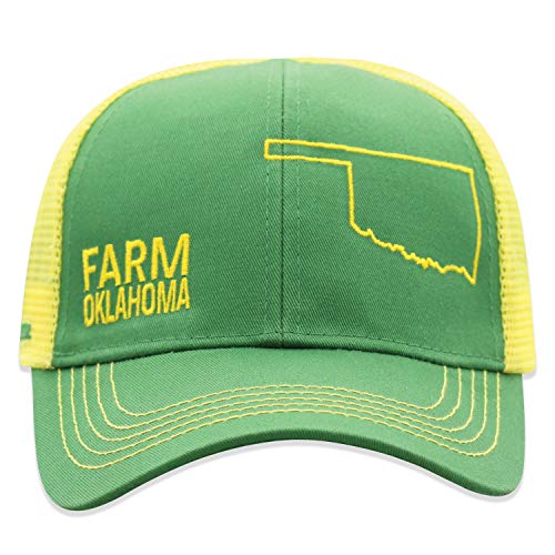 John Deere Toddler Farm State Pride State Outline Youth Children's Mesh Back Hat, Oklahoma