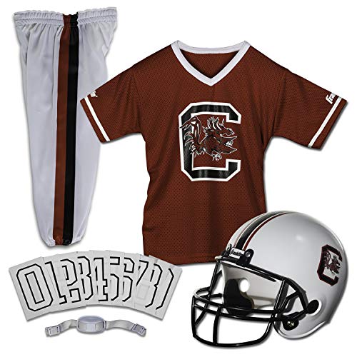 Franklin Sports NCAA South Carolina Gamecocks Kids College Football Uniform Set - Youth Uniform Set - Includes Jersey, Helmet, Pants