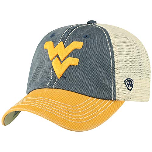 Top of the World West Virginia Mountaineers Men's Relaxed Fit Adjustable Mesh Offroad Hat Team Color Icon, Adjustable