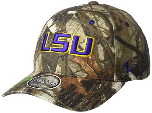 NCAA Zephyr LSU Tigers Mens Remington Hunting Camo Hat, Adjustable, Next Camo