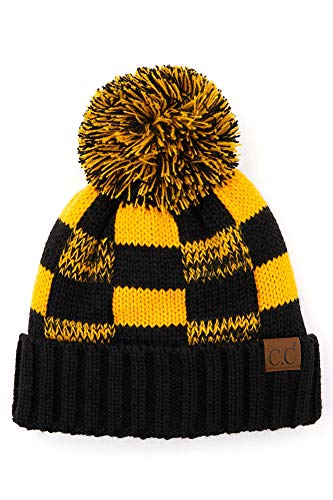 ScarvesMe Exclusive University College School Team Color Knit Skully Hat Beanie with Pom