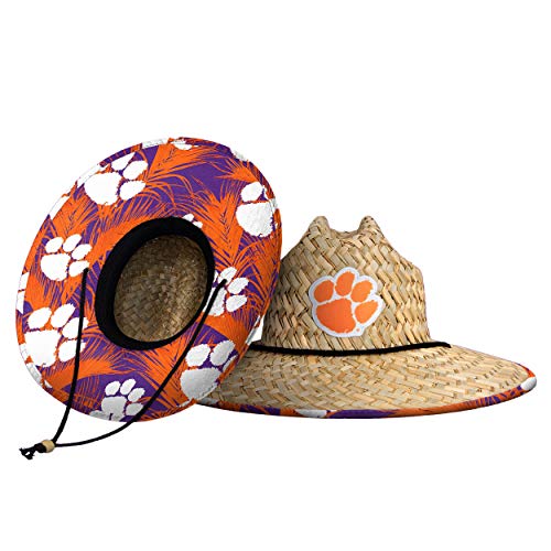FOCO womens Ncaa College Team Logo Floral Sun Straw Hat, Team Logo, One Size US