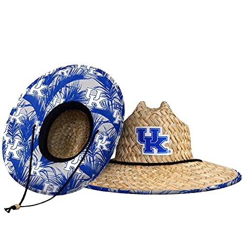 FOCO unisex adult Ncaa College Team Logo Floral Sun Straw Hat, Team Logo, One Size US