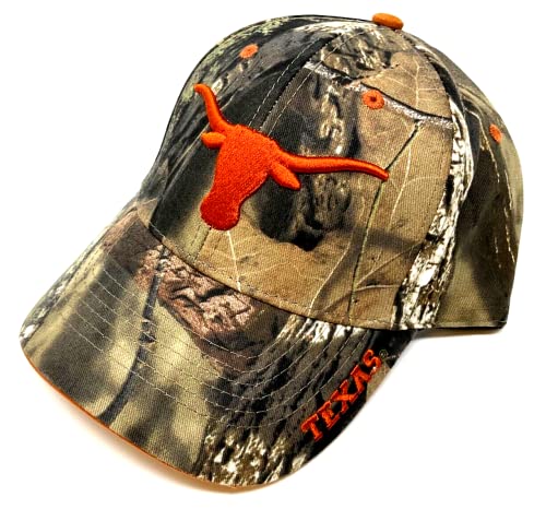Texas Longhorns Mascot Logo Frost Camo Curved Bill Adjustable Hat