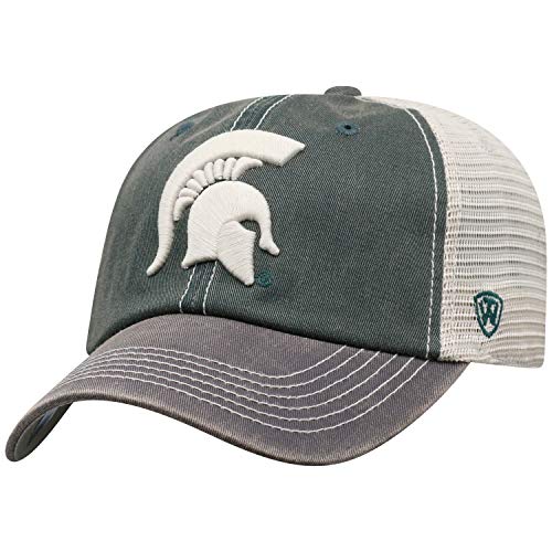 Top of the World Michigan State Spartans Men's Relaxed Fit Adjustable Mesh Offroad Hat Team Color Icon, Adjustable