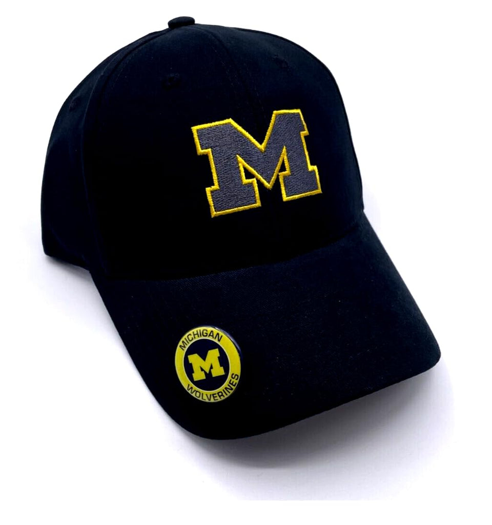 Officially Licensed Michigan University Classic Edition MVP Hat Adjustable Embroidered Team Logo Cap (Black)