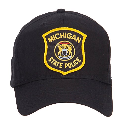 e4Hats.com Michigan State Police Patched Cap - Black OSFM