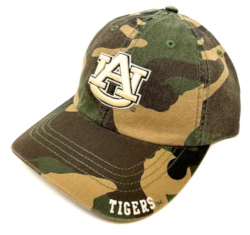 Solid Woodland Camo Auburn University Tigers Logo Camouflage Curved Bill Adjustable Hat