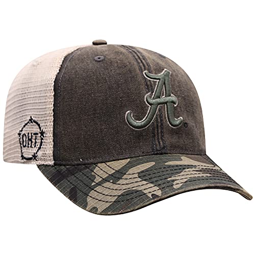 Top of the World NCAA OHT Military USA-Relaxed Fit Adjustable Mesh Offroad Team Icon Hat-Alabama Crimson Tide-Adjustable
