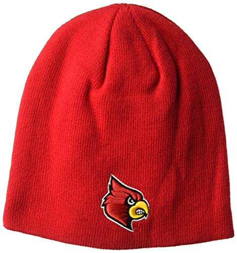 NCAA Zephyr Louisville Cardinals Mens Edge Knit Beanie, Adjustable, Team Color