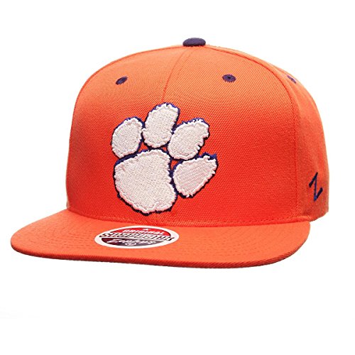 Zephyr Clemson Tigers Orange Z11 Adjustable Snapback Cap - NCAA Flat Bill Baseball Hat