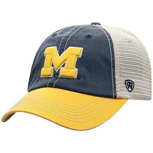 Michigan Wolverines Men's Relaxed Fit Mesh Offroad Blue Adjustable Hat - Campus Hats