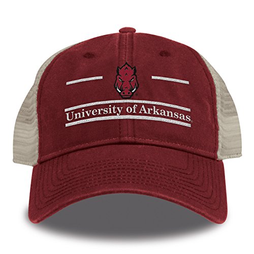 The Game Split Bar Design Trucker Mesh Hat, Cardinal, Adjustable, Arkansas Razorbacks