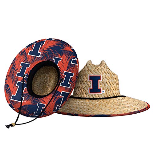 FOCO Illinois Fighting Illini NCAA Floral Straw Hat