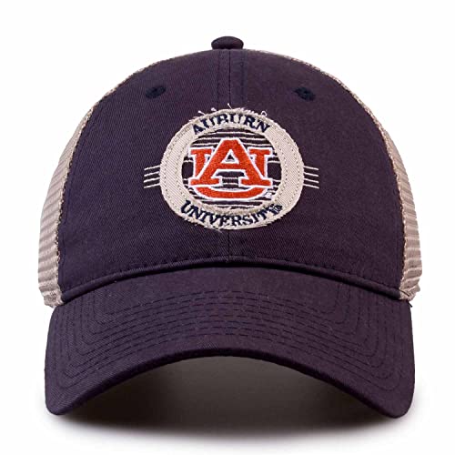 The Game NCAA Snapback - Patch Meshback - Classic Comfort - Adjustable Size - Let Everyone Know which Team You Support (Auburn Tigers - Blue, Adult Adjustable)