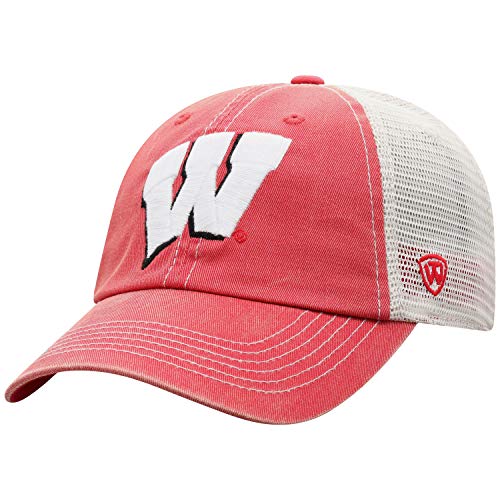Top of the World Wisconsin Badgers Men's Adjustable Vintage Team Icon hat, Adjustable