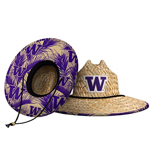 Washington Huskies NCAA Floral Straw Hat