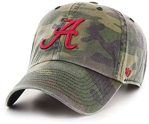 '47 Alabama Hat (UA Crimson Tide) Mens Womens Clean Up Adjustable Cap, Camo, One Size