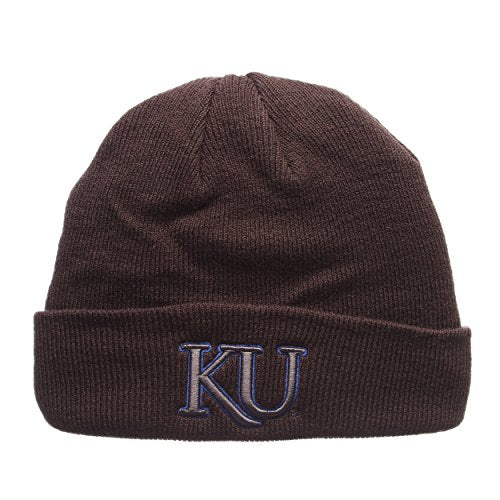 Zephyr Kansas Jayhawks Charcoal Gray X-RAY POP Cuff Beanie Hat - NCAA Cuffed Winter Knit Toque Cap