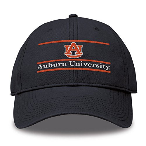 The Game NCAA Auburn Tigers Bar Design Twill Hat, Navy, Adjustable, One Size