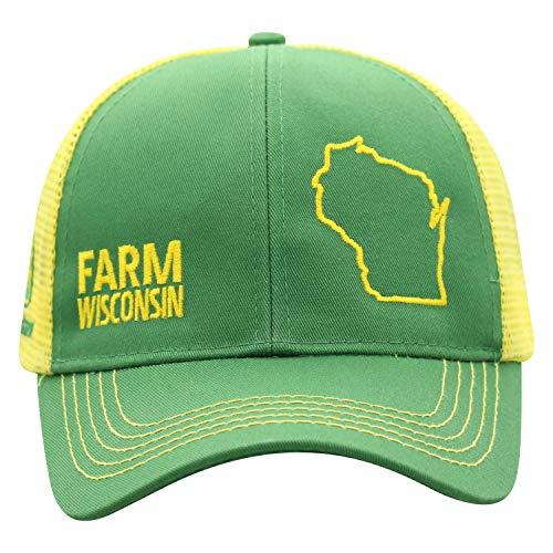 John Deere Farm State Pride Cap-Green and Yellow-Wisconsin
