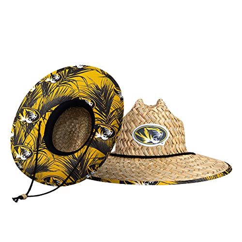 FOCO unisex adult Ncaa College Team Logo Floral Sun Straw Hat, Team Logo, One Size US
