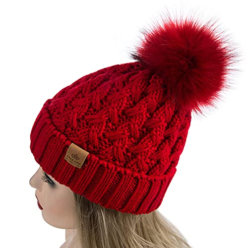 PAGE ONE Womens Winter Ribbed Beanie Crossed Cap Chunky  display picture 3
