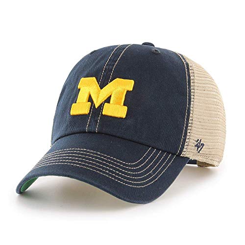 '47 NCAA Trawler Mesh Clean Up Adjustable Hat, Adult One Size Fits All (Michigan Wolverines Navy)