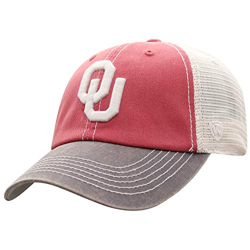 Top of the World Oklahoma Sooners Men's Relaxed Fit Adjustable Mesh Offroad Hat Team Color Icon, Adjustable