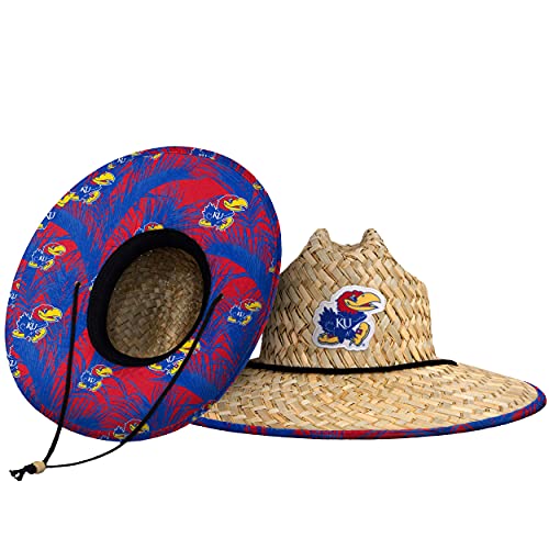 FOCO Kansas Jayhawks NCAA Floral Straw Hat