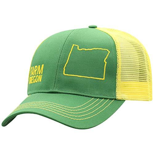 John Deere Farm State Pride Cap-Green and Yellow-Oregon - Campus Hats