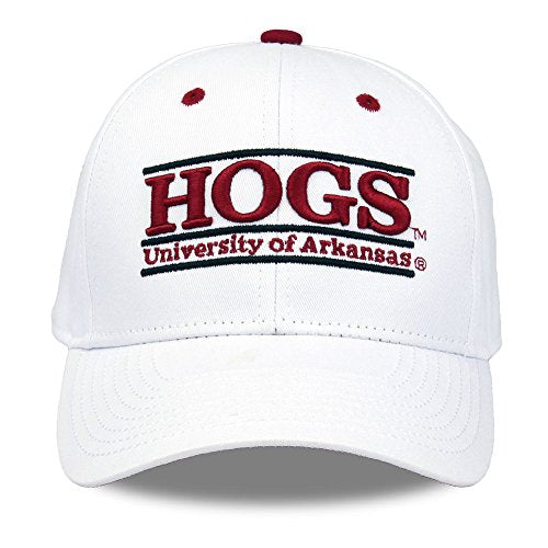 NCAA Arkansas Razorbacks Unisex NCAA The Game bar Design Hat HOGS, White, Adjustable
