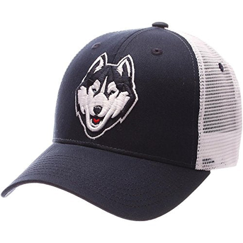 Zephyr Men's Connecticut Huskies Adjustable Snapback Hat Big Rig, Connecticut Huskies Navy Blue, Adjustable