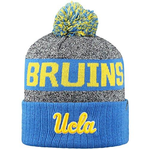 UCLA Bruins Top of the World NCAA Blue Gray Arctic Striped Cuffed Knit Pom Beanie Hat - Campus Hats