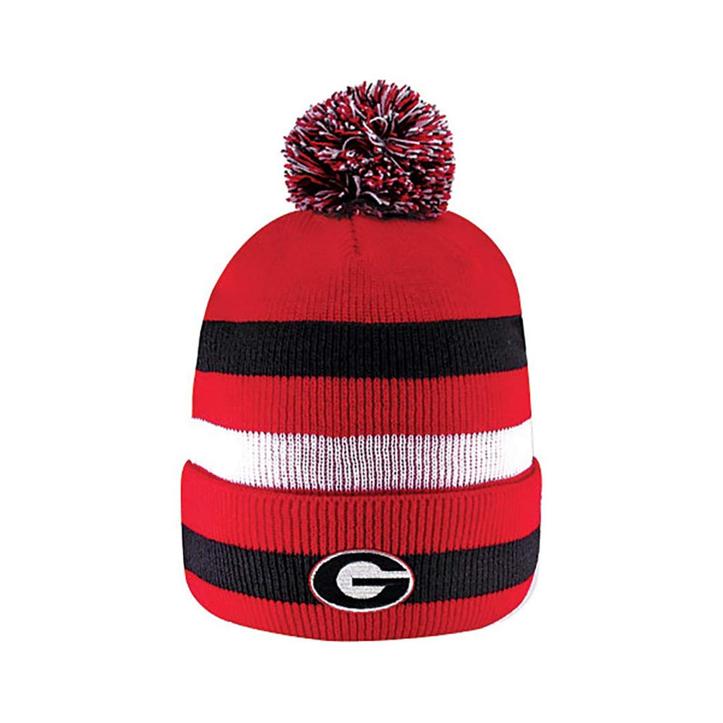Georgia Bulldogs Knit Cuff Pom Hat Red