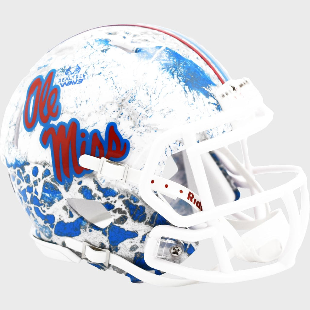 Mississippi Ole Miss Rebels Real Tree Camo Blue NCAA Riddell Speed Min