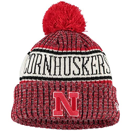 New Era Nebraska NE18 Sport Knit Beanie, One Size, Red