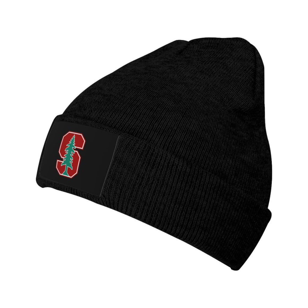Voglawear Stanford University Beanie Knit Hats for Men&Women-Daily Knit Ribbed Cap - Caps for Cold Weather Black