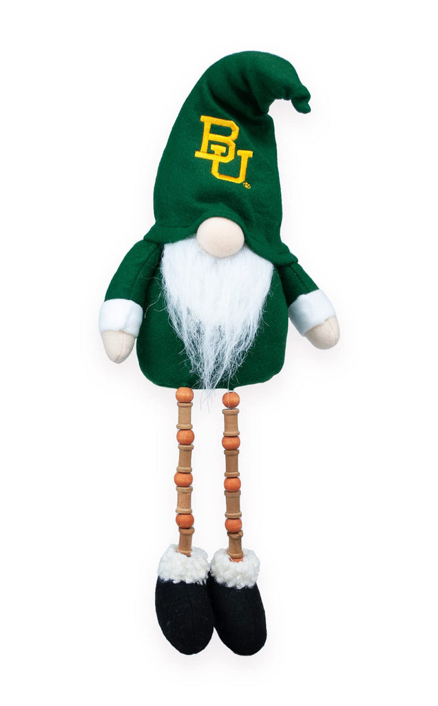 Hanna's Handiworks Baylor University Bears Plush Gnome Sitter with Beaded Dangle Legs Dorm Decoration- Ideal Gift for Students/Graduation/Alumni - Show Your NCAA Big 12 Spirit